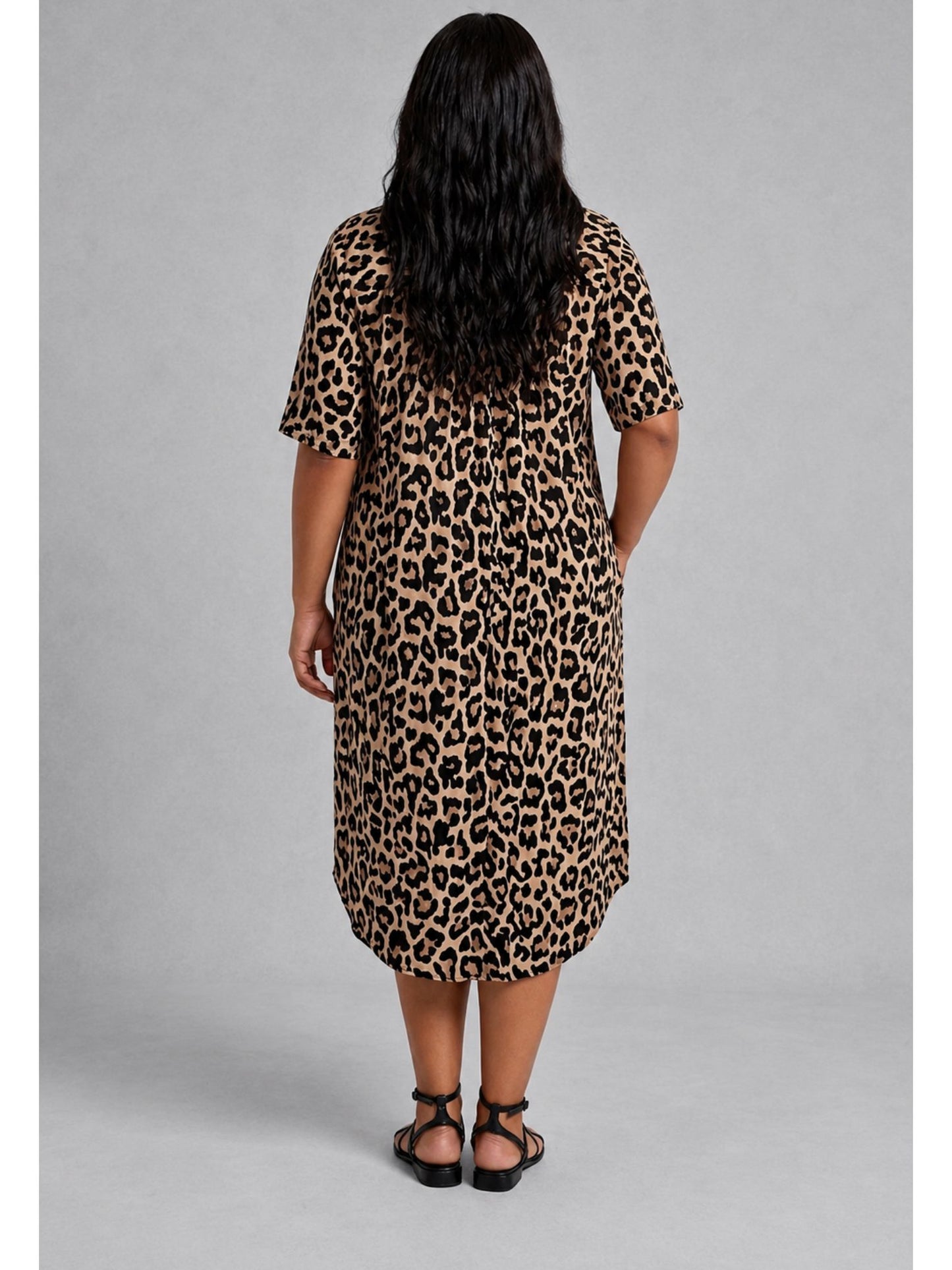 Vincenzo Allocca Kleid mit Leopardenprint – Gr. 52/54