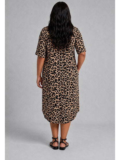 Vincenzo Allocca Kleid mit Leopardenprint – Gr. 52/54