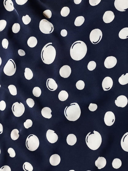 Sommerkleid große Größen Maxikleid Punkte-Print Marine Vincenzo Allocca