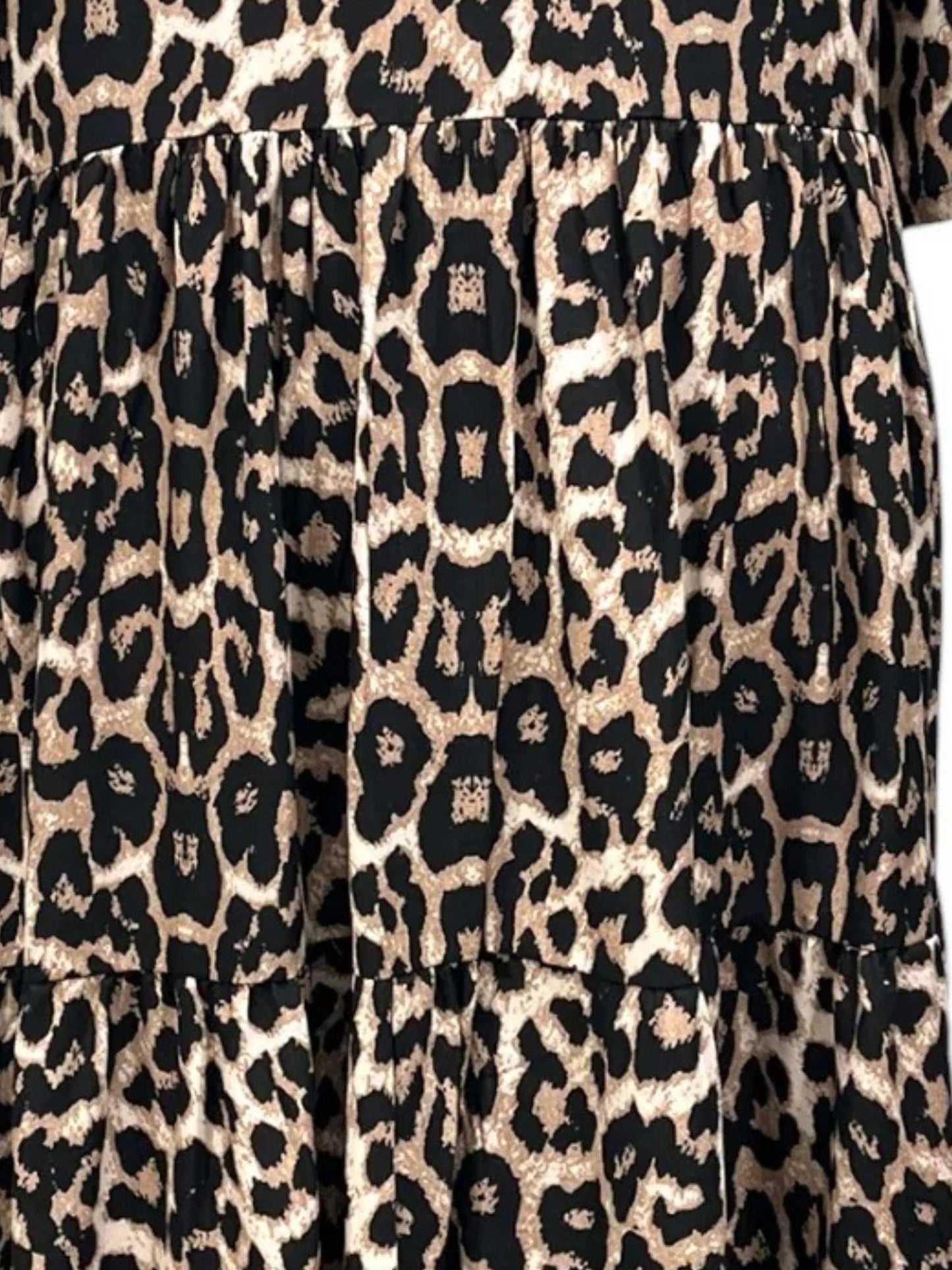 Sommerkleid große Größen Maxikleid Animal-Print Braun Vincenzo Allocca