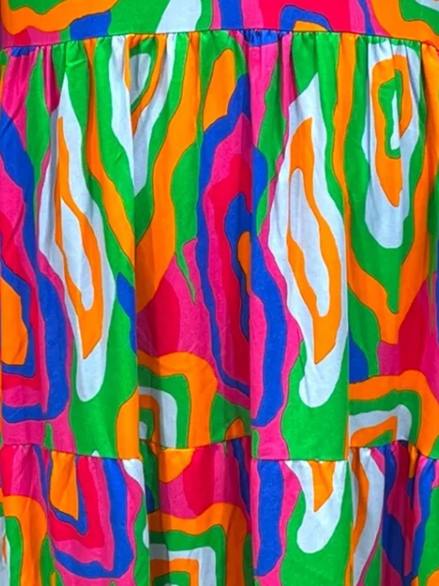 Sommerkleid große Größen Maxikleid Grafik-Print Bunt Vincenzo Allocca