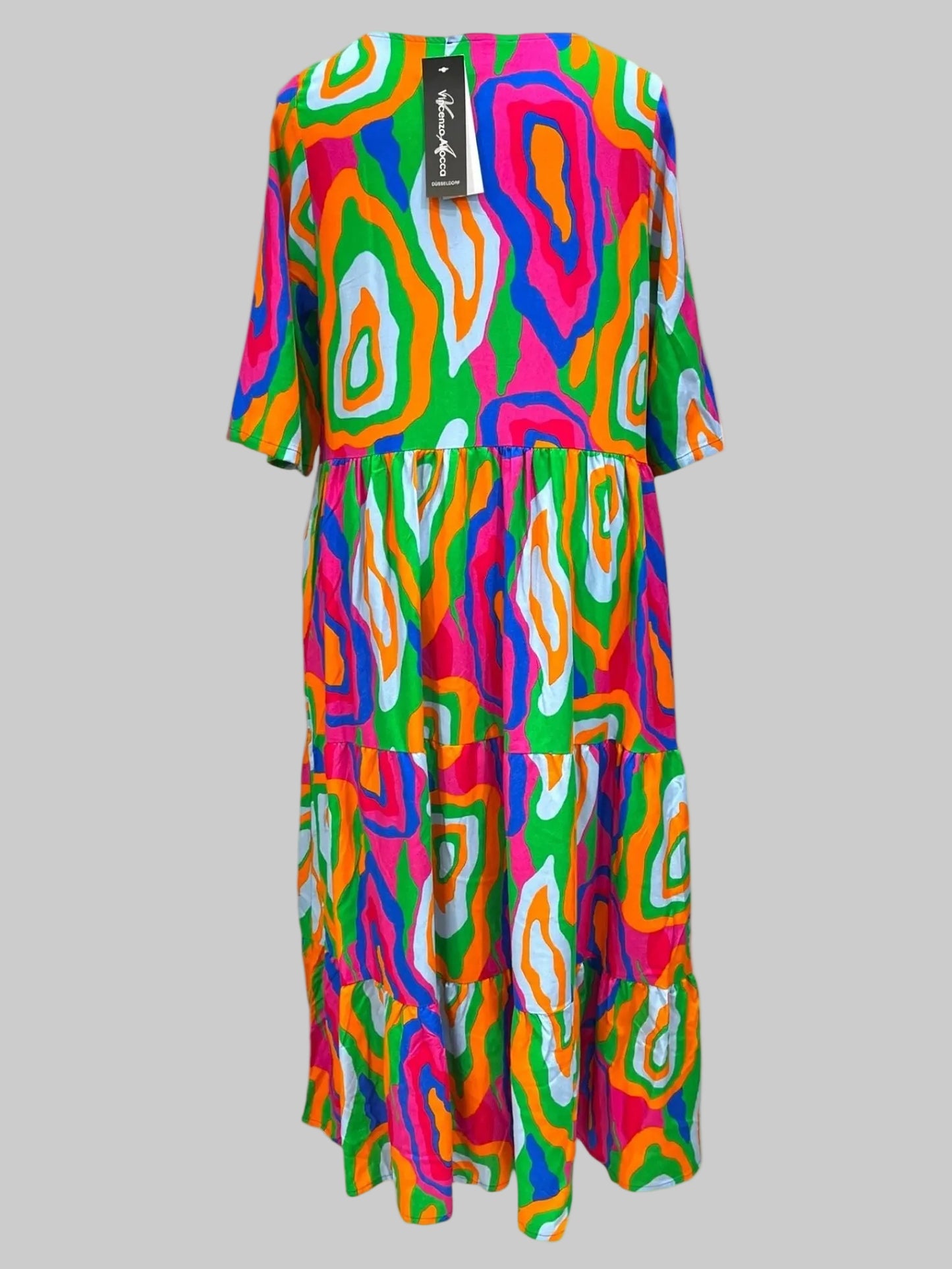 Sommerkleid große Größen Maxikleid Grafik-Print Bunt Vincenzo Allocca
