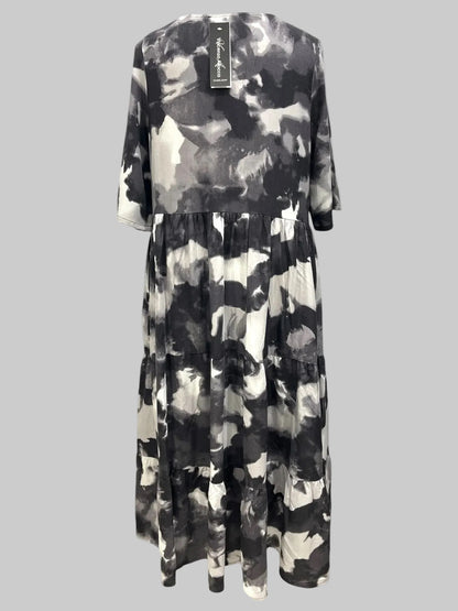 Sommerkleid große Größen Maxikleid Marmor-Print Vincenzo Allocca